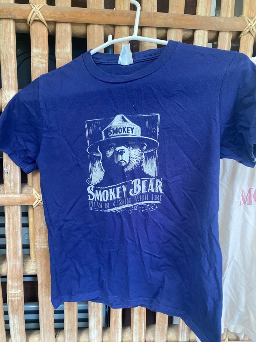 Smokey The Bear Crew Neck Tshirt Navy Blue